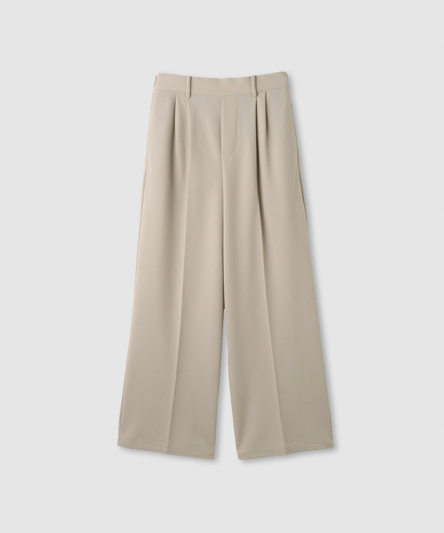 [期間限定価格]Idnes ストレッチストレートタックパンツ レディース