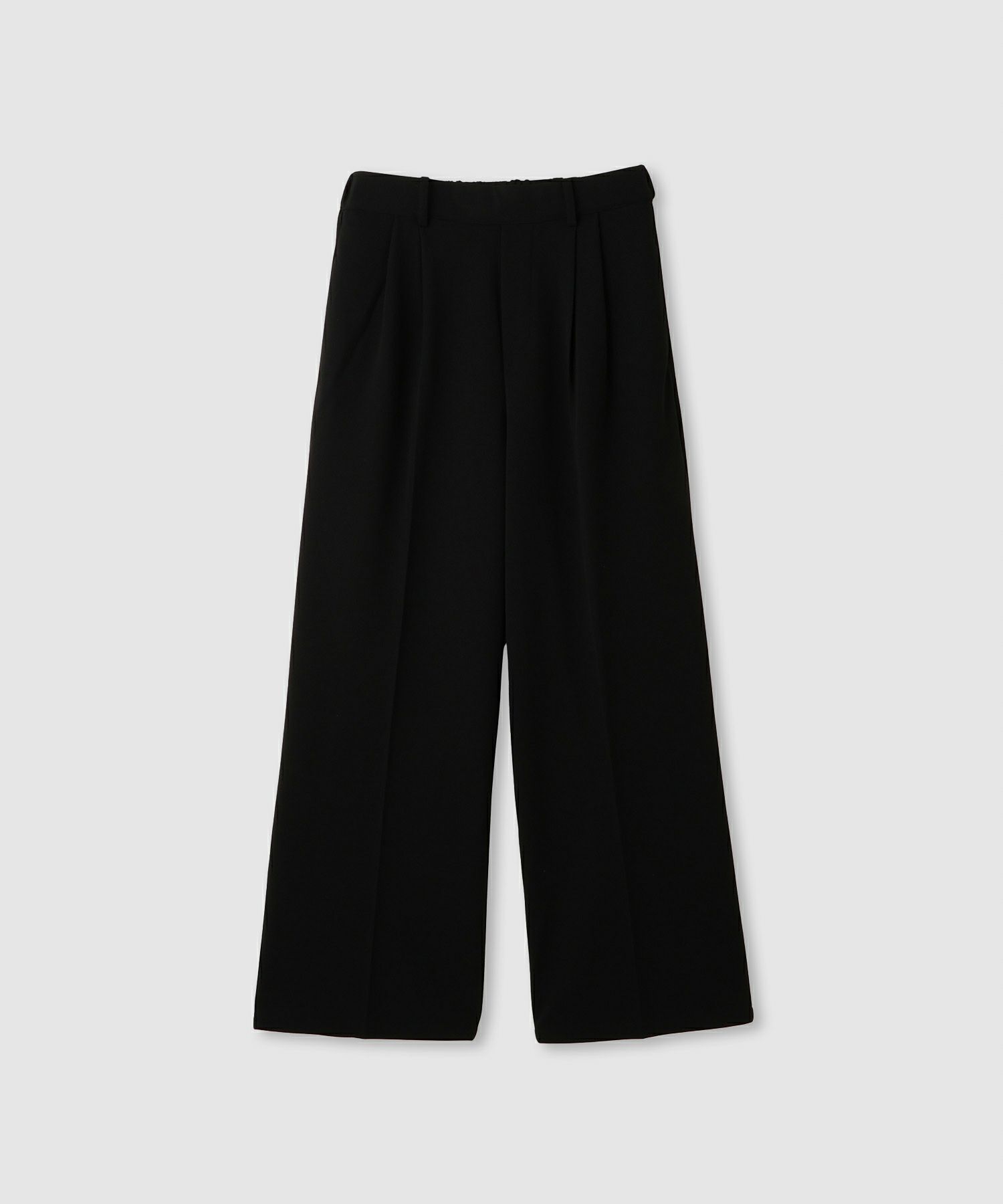 [期間限定価格]Idnes ストレッチストレートタックパンツ レディース