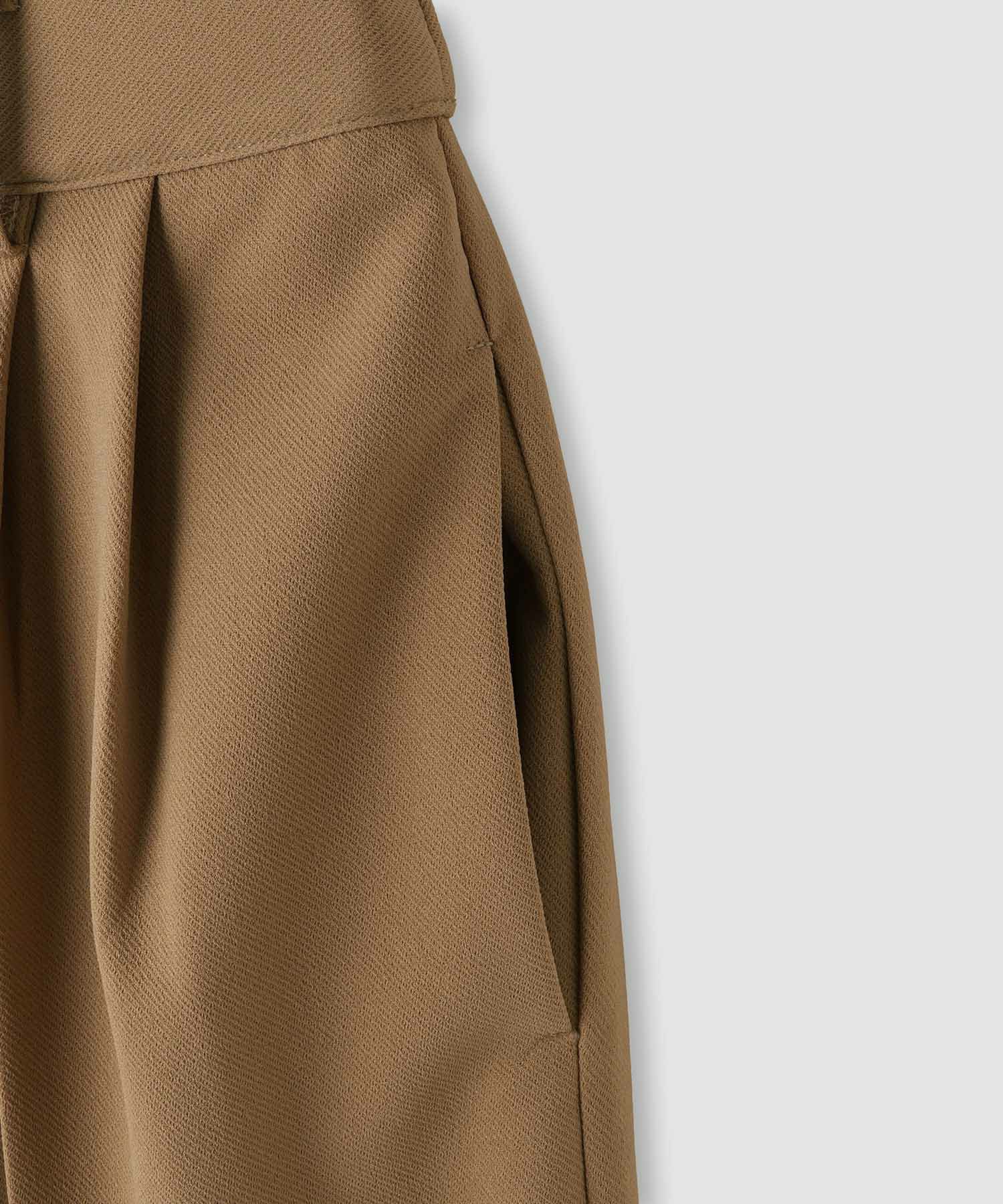 [期間限定価格]Idnes ストレッチストレートタックパンツ レディース