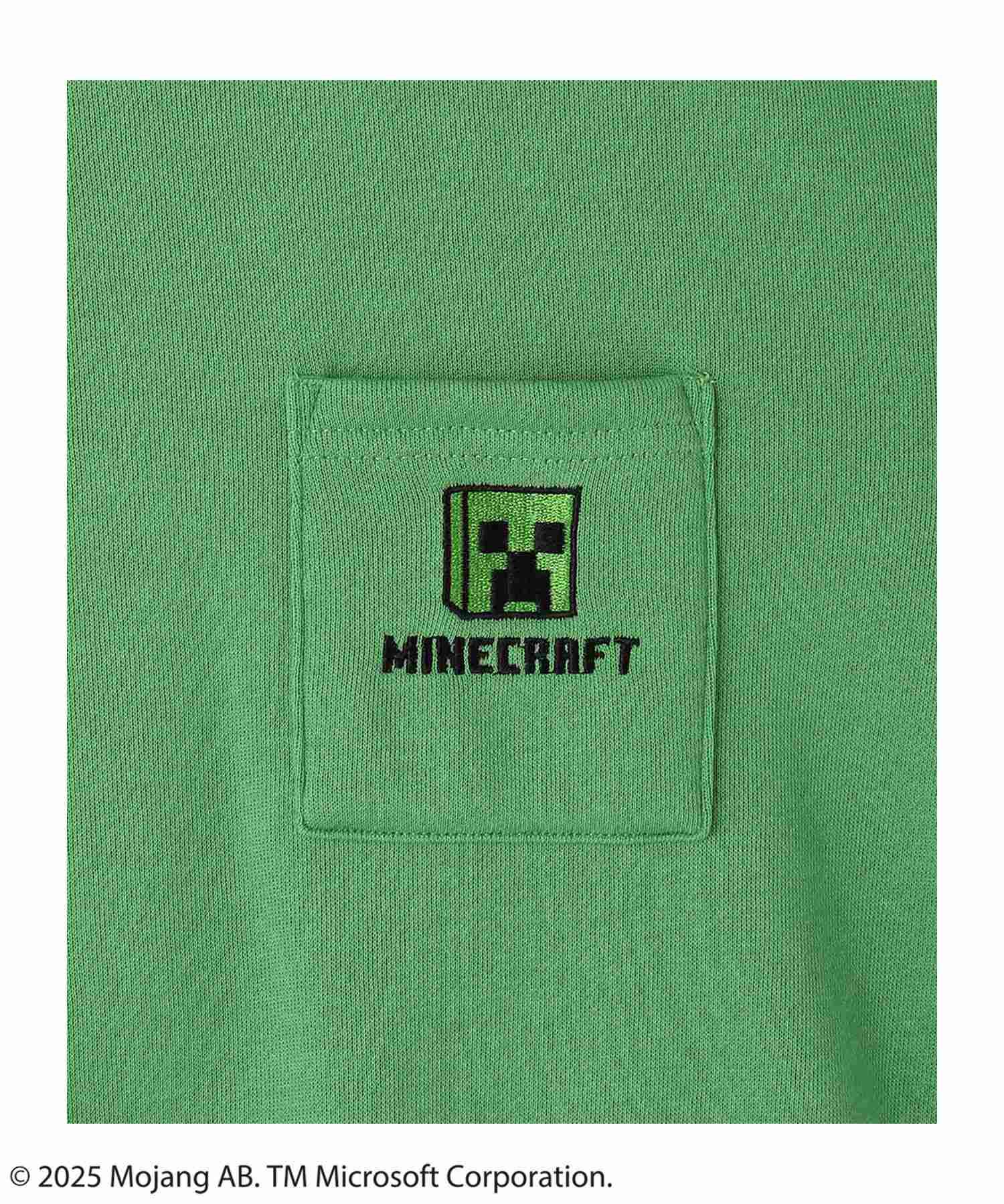 Minecraft マインクラフト 裏起毛ポケット付きトレーナー キッズ