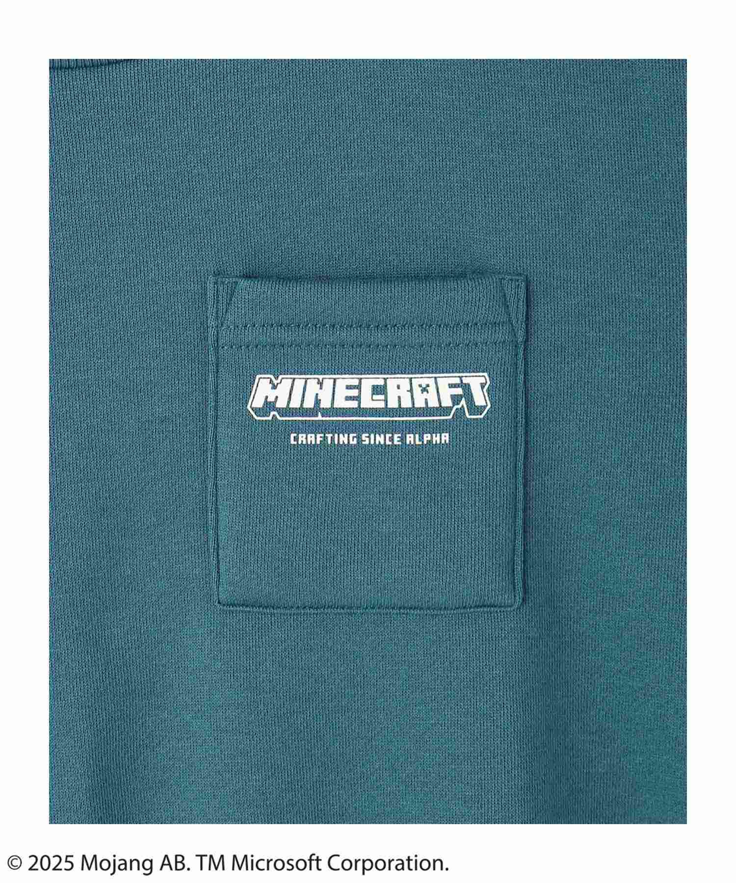 Minecraft マインクラフト 裏起毛ポケット付きトレーナー キッズ
