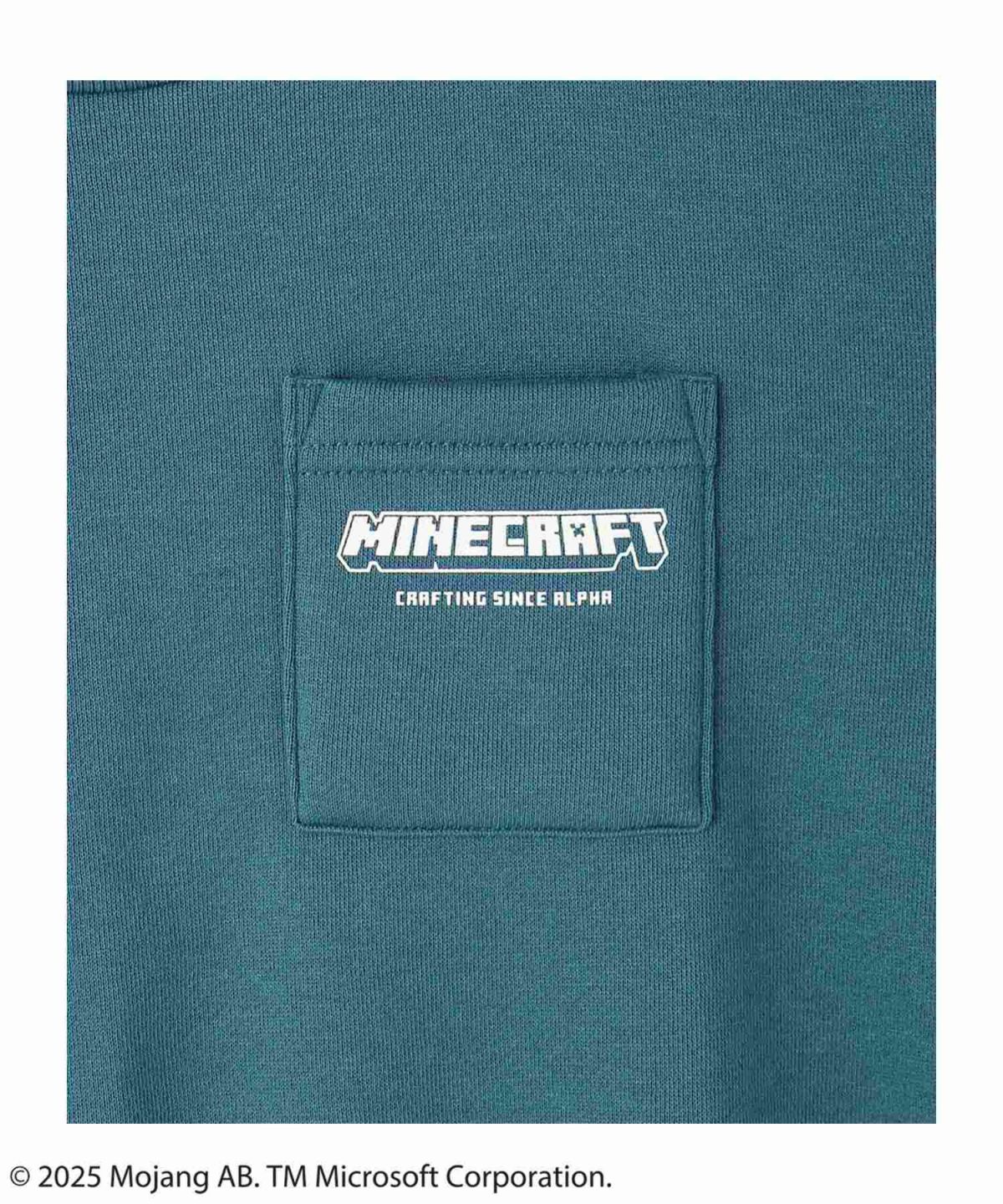 Minecraft マインクラフト 裏起毛ポケット付きトレーナー キッズ