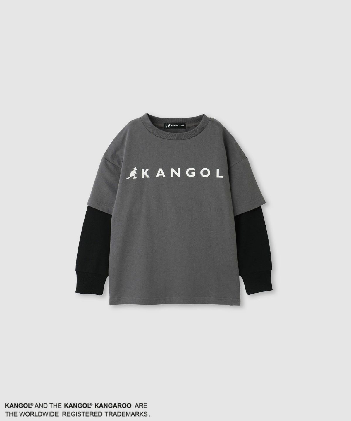 KANGOL 裏毛袖フェイクトレーナー キッズ