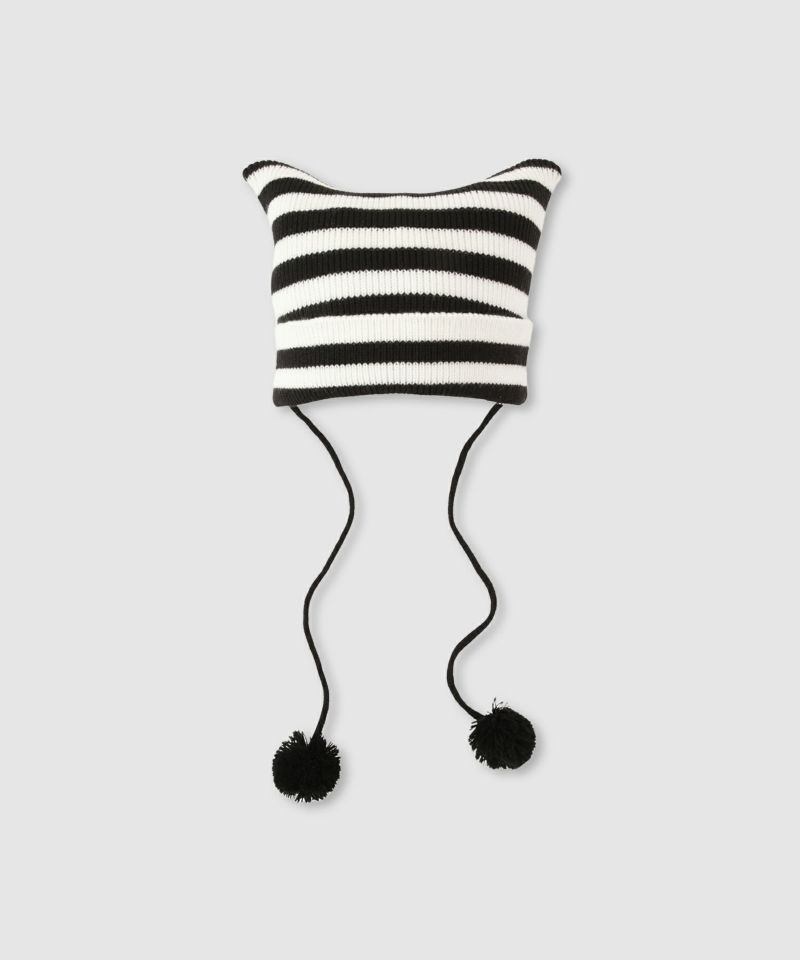 [期間限定価格]RICH MIX  ポンポン付き猫耳ニットキャップ キッズ商品画像-1