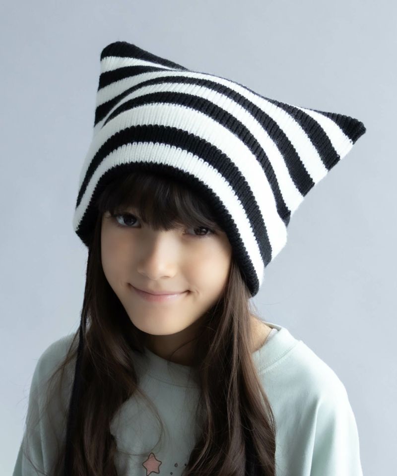 [期間限定価格]RICH MIX  ポンポン付き猫耳ニットキャップ キッズ商品画像-7