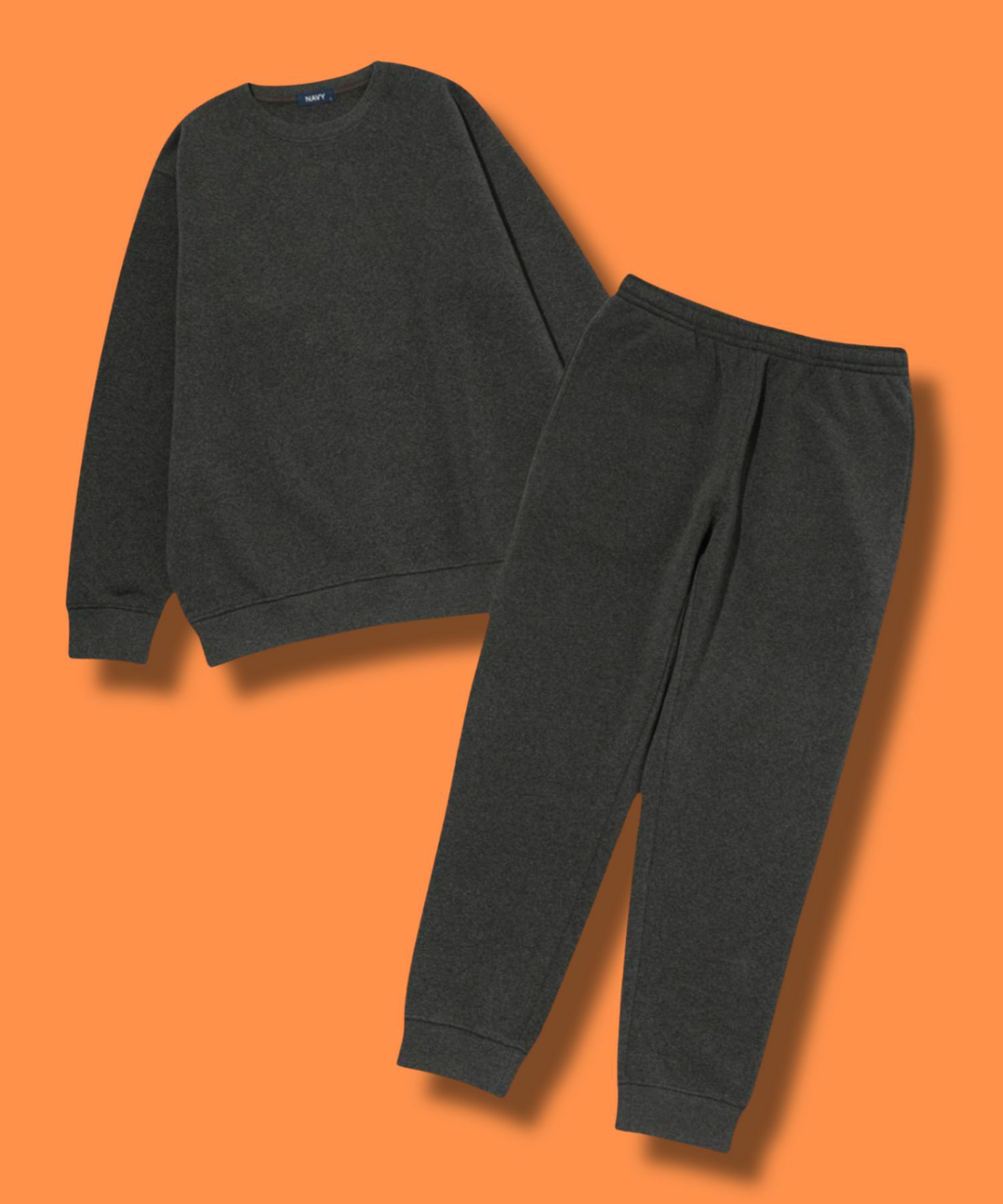 [値下げ]NAVY  MAC HEAT 裏起毛スウェット上下セット メンズ商品画像-1