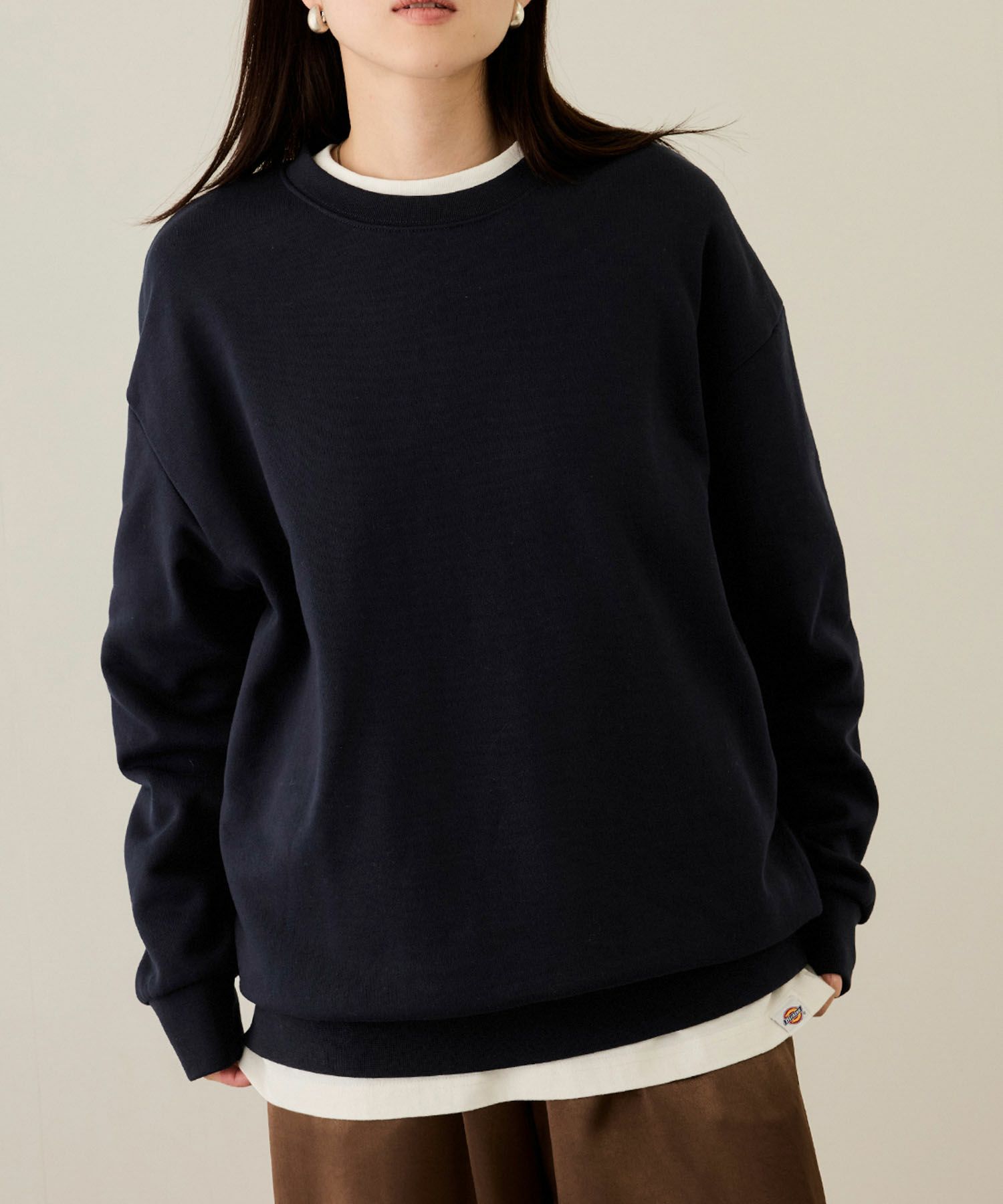 NAVY タフラク ヘビー裏毛クルーネックスウェット メンズ商品サムネイル-5