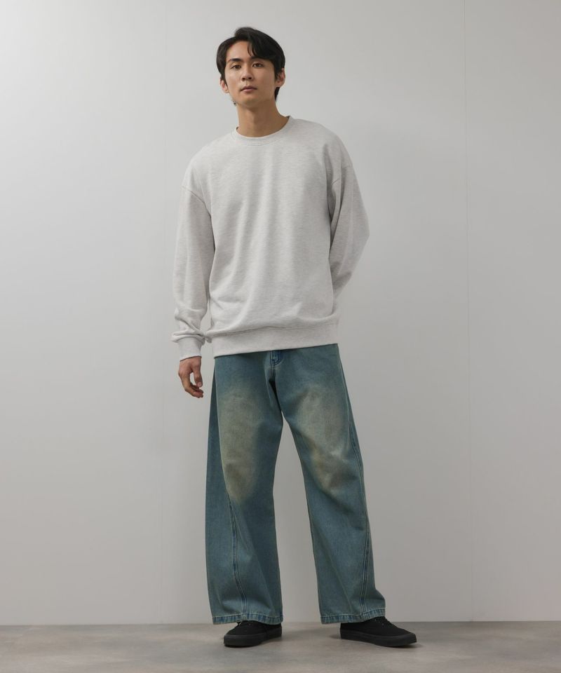 NAVY タフラク ヘビー裏毛クルーネックスウェット メンズ商品画像-7