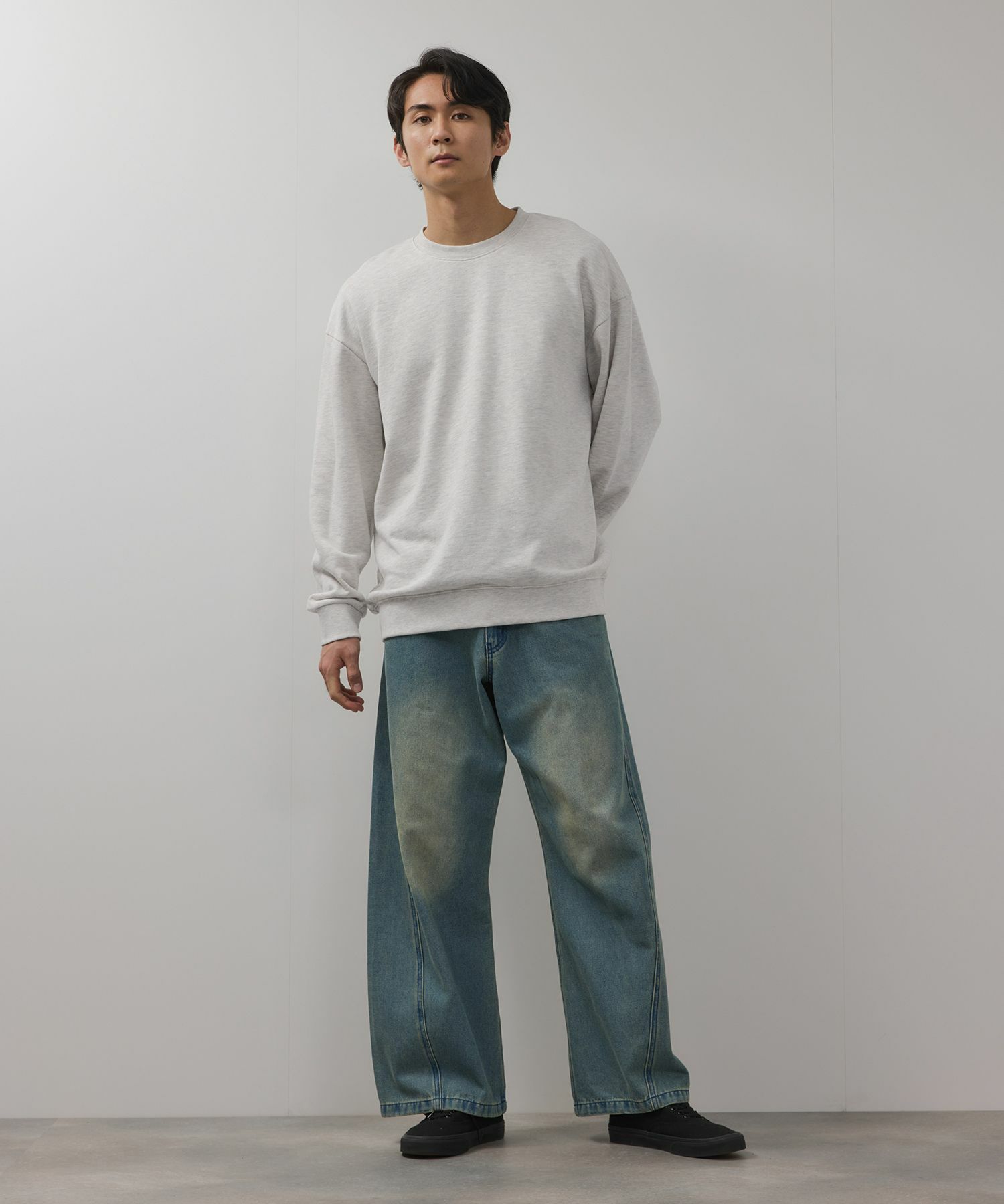 NAVY タフラク ヘビー裏毛クルーネックスウェット メンズ