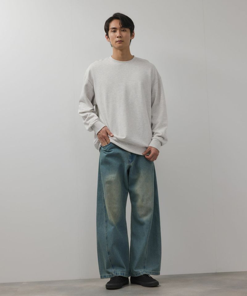 NAVY タフラク ヘビー裏毛クルーネックスウェット メンズ商品画像-8