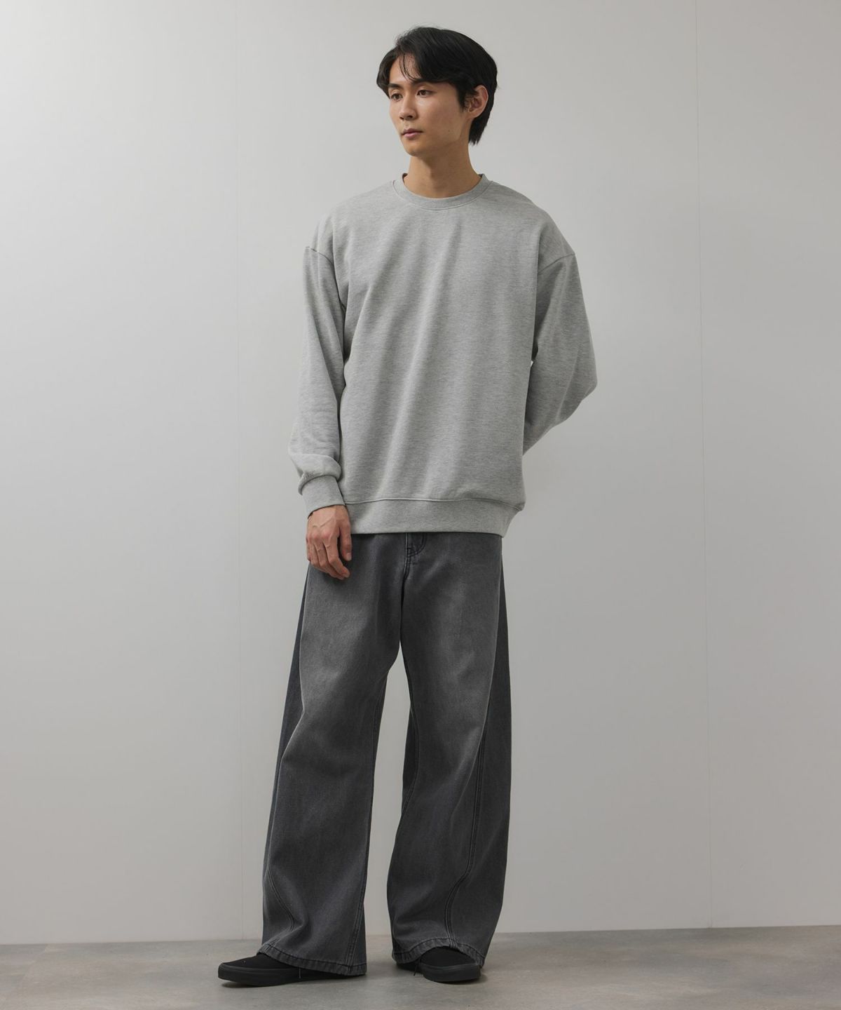 NAVY タフラク ヘビー裏毛クルーネックスウェット メンズ