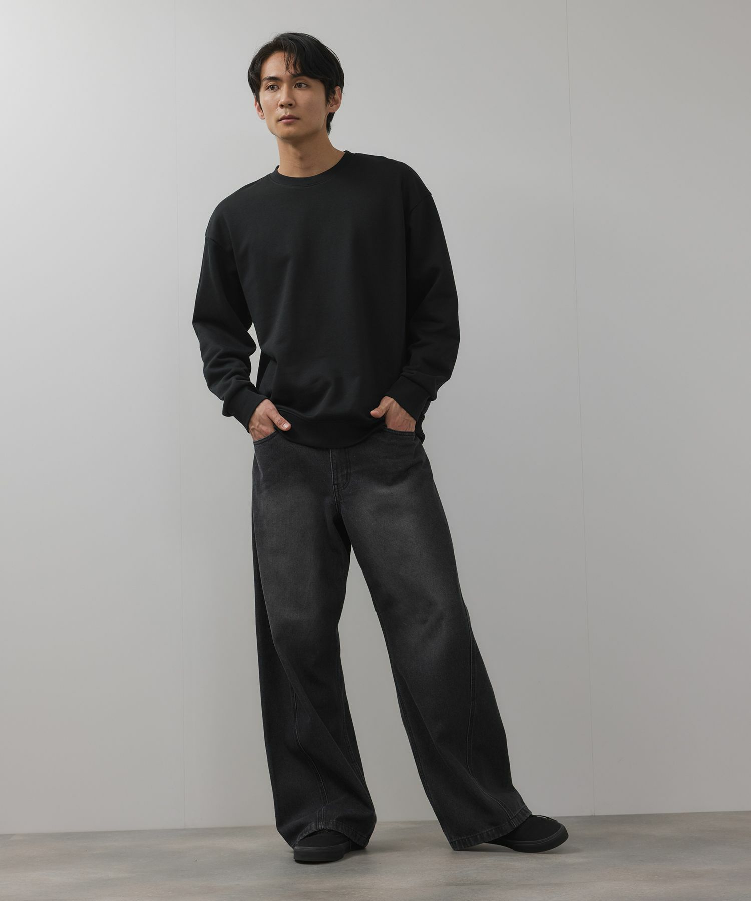 NAVY タフラク ヘビー裏毛クルーネックスウェット メンズ商品画像-23