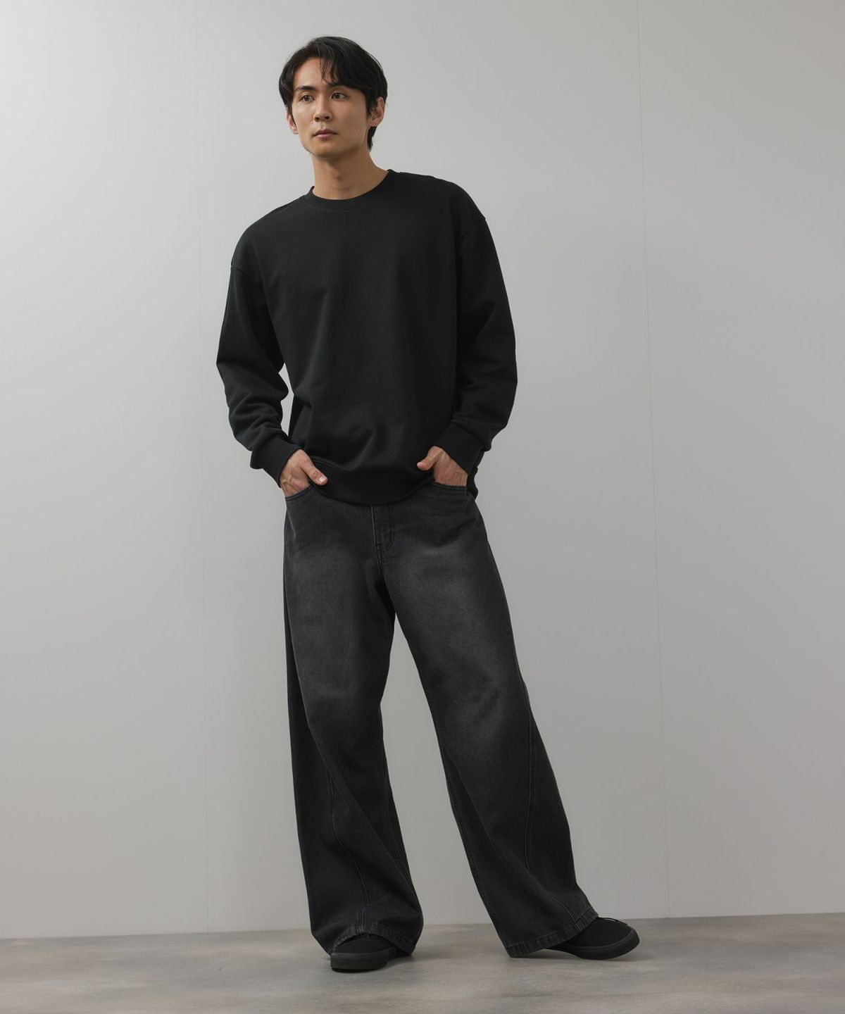 NAVY タフラク ヘビー裏毛クルーネックスウェット メンズ