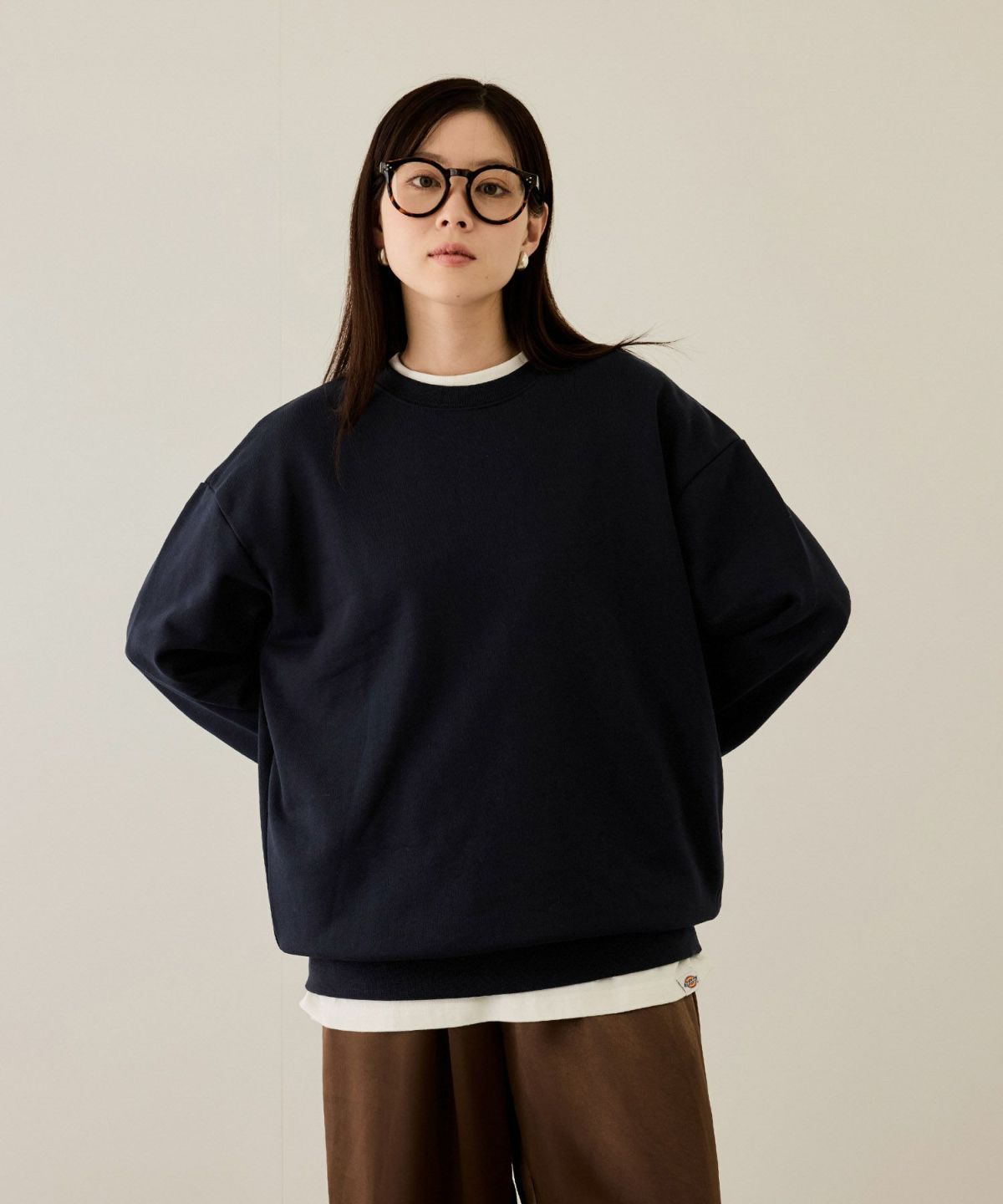 NAVY タフラク ヘビー裏毛クルーネックスウェット メンズ