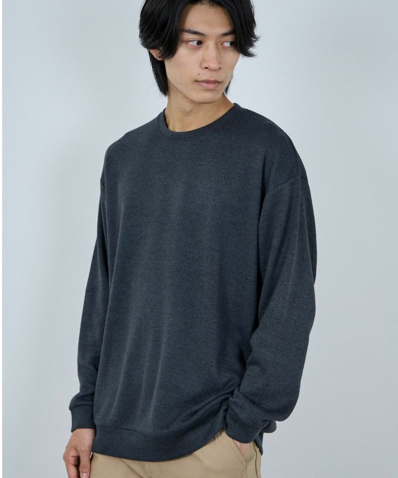 NAVY  MAC HEAT ソフトタッチクルーネックニットフリース メンズ商品画像-5