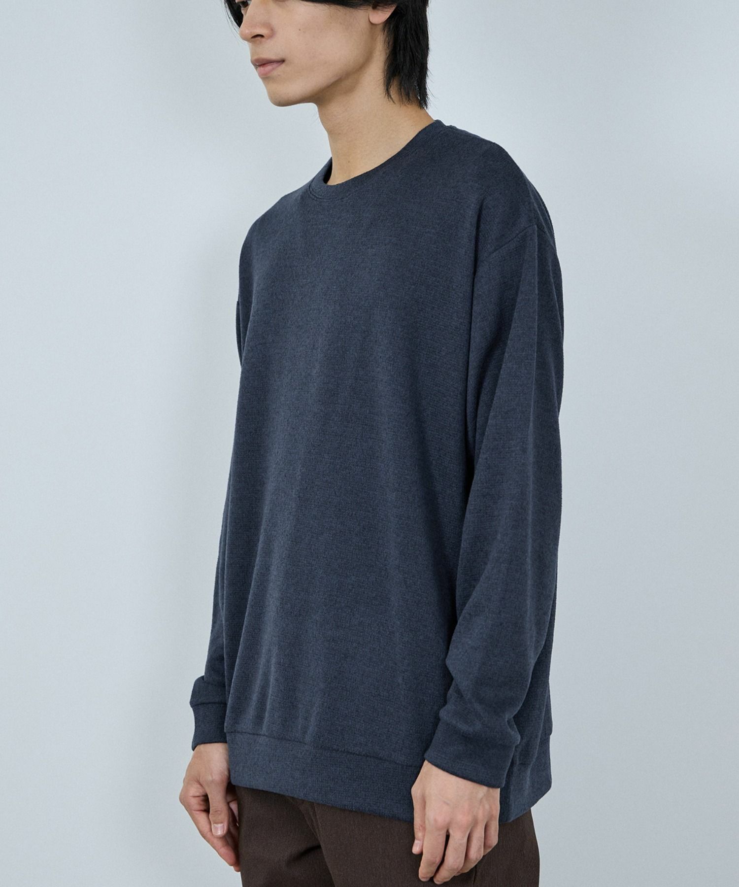 NAVY MAC HEAT ソフトタッチクルーネックニットフリース メンズ