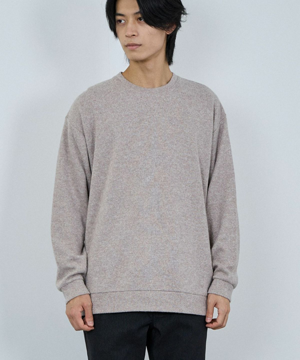 NAVY MAC HEAT ソフトタッチクルーネックニットフリース メンズ