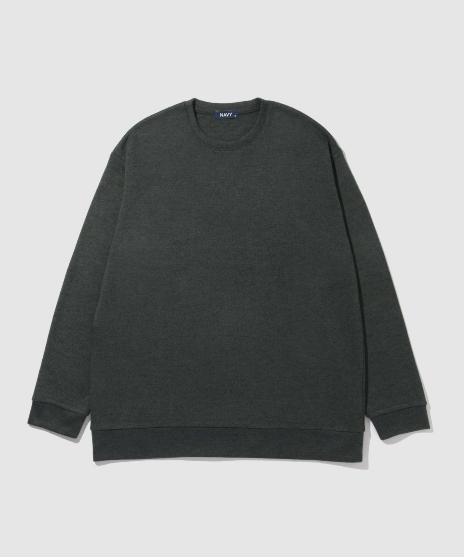 NAVY  MAC HEAT ソフトタッチクルーネックニットフリース メンズ商品サムネイル-13