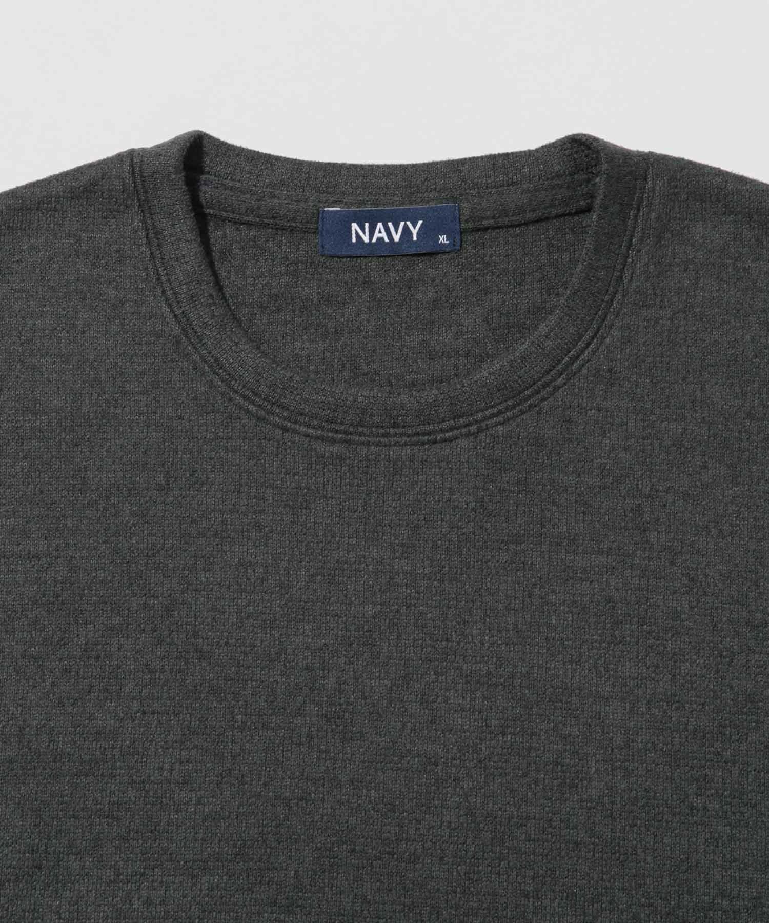 [値下げ]NAVY  MAC HEAT ソフトタッチクルーネックニットフリース メンズ商品サムネイル-18