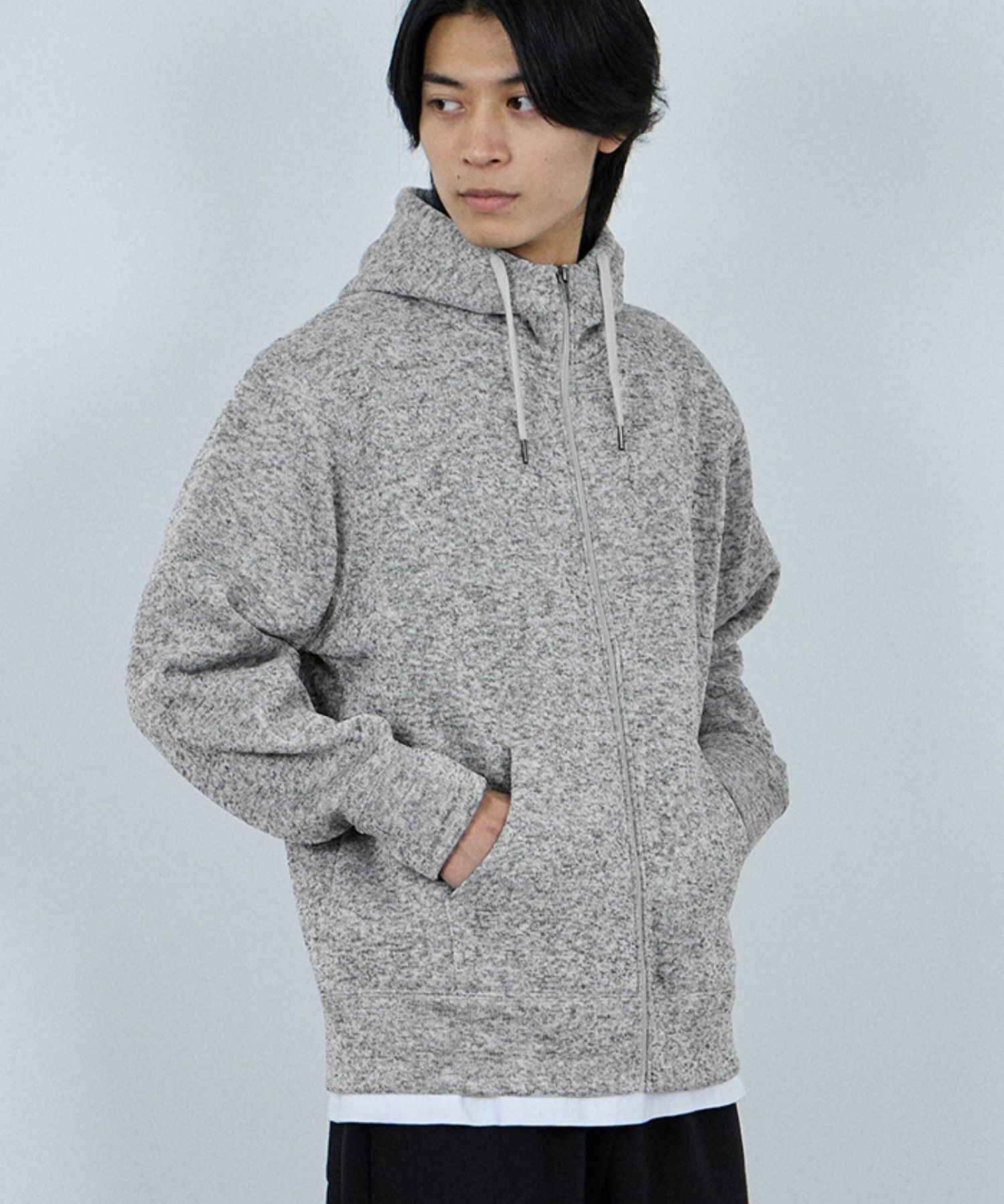 [値下げ]NAVY  MAC HEAT 裏ボアジップパーカー メンズ商品サムネイル-1