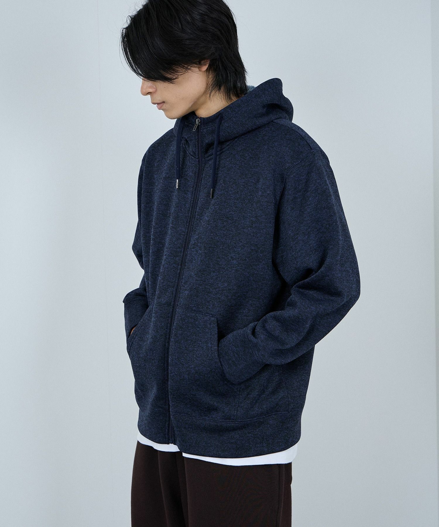 [値下げ]NAVY  MAC HEAT 裏ボアジップパーカー メンズ商品サムネイル-3
