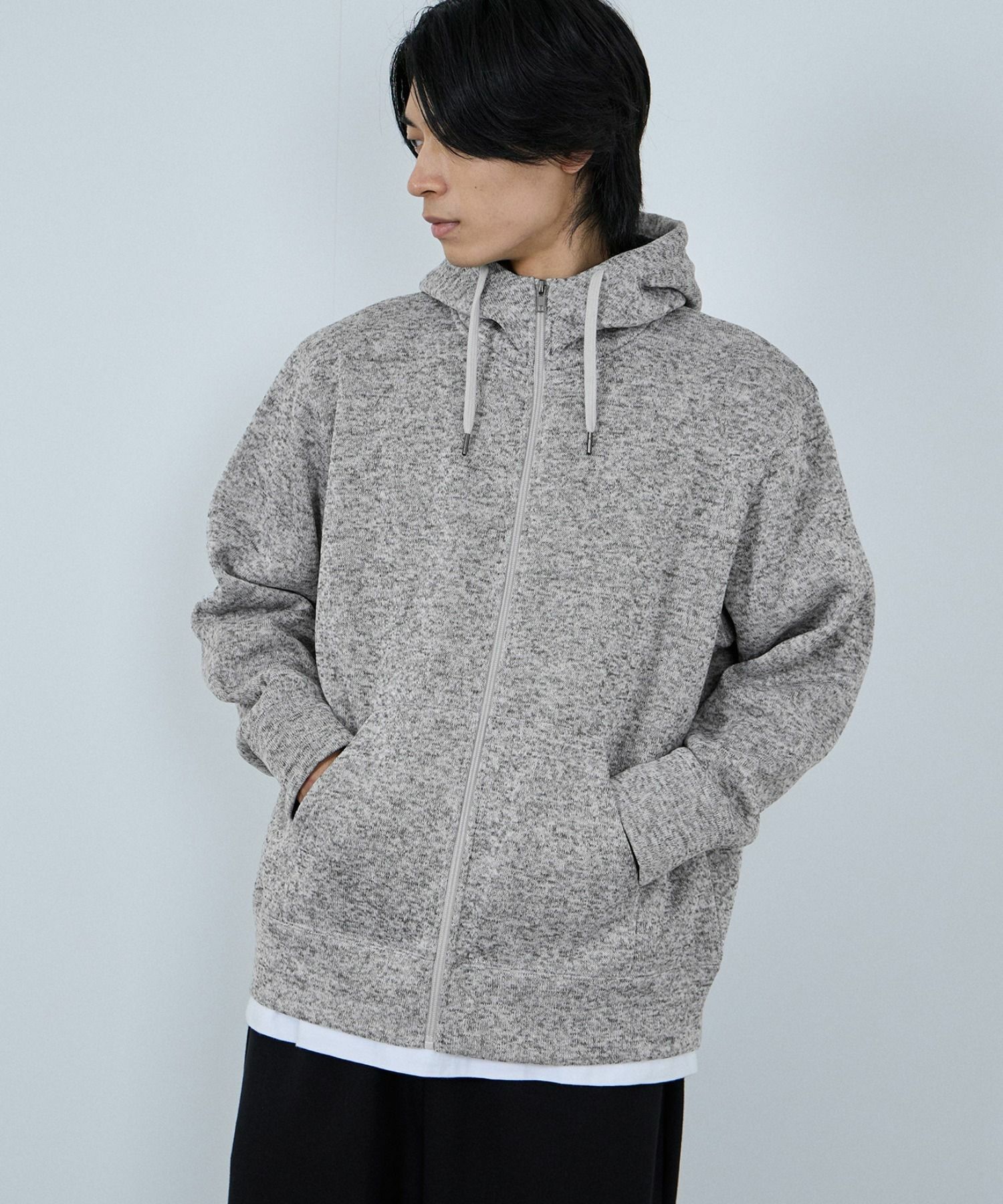 NAVY MAC HEAT 裏ボアジップパーカー メンズ