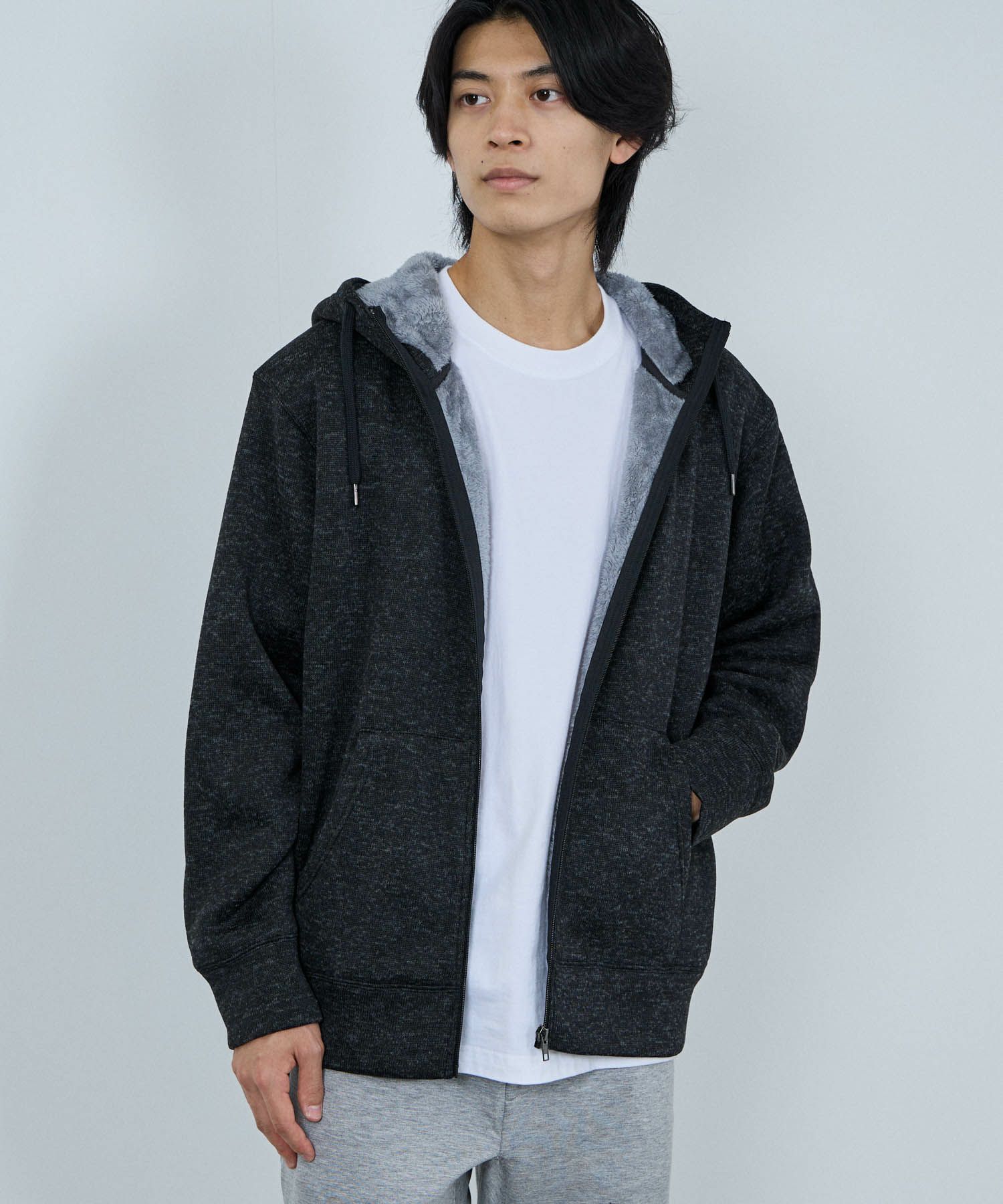 [値下げ]NAVY  MAC HEAT 裏ボアジップパーカー メンズ商品サムネイル-8
