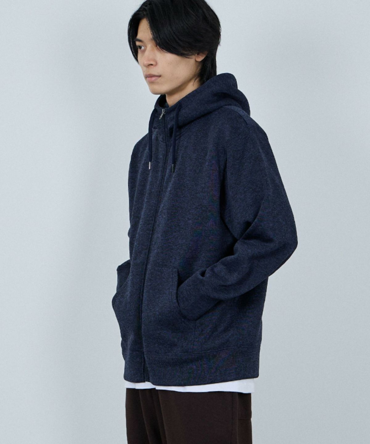 NAVY MAC HEAT 裏ボアジップパーカー メンズ