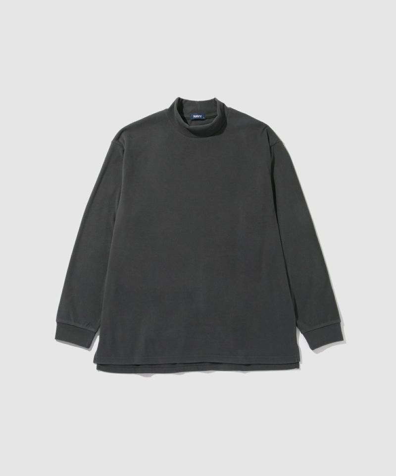 NAVY  MAC HEAT シルキータッチモックネックTシャツ メンズ商品画像-2