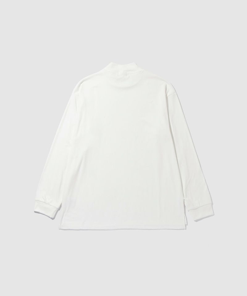 NAVY  MAC HEAT シルキータッチモックネックTシャツ メンズ商品画像-5