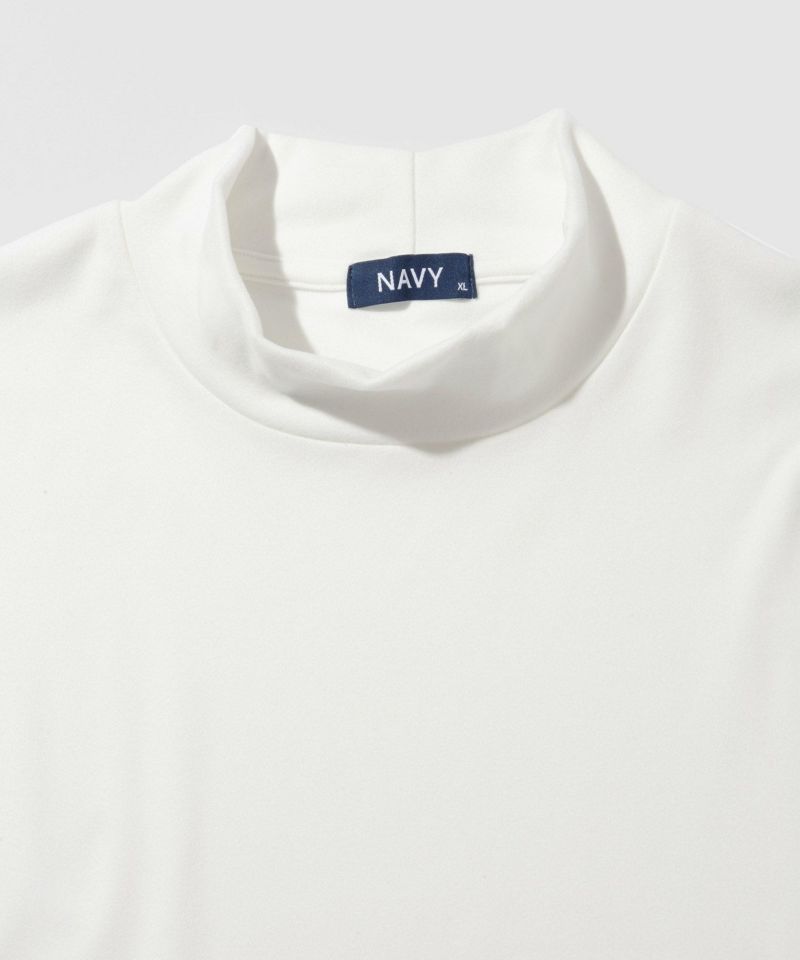 NAVY  MAC HEAT シルキータッチモックネックTシャツ メンズ商品画像-6