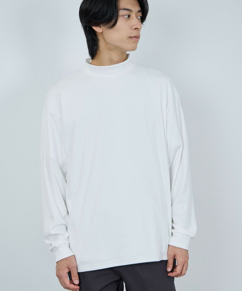 NAVY MAC HEAT シルキータッチモックネックTシャツ メンズ商品画像-6