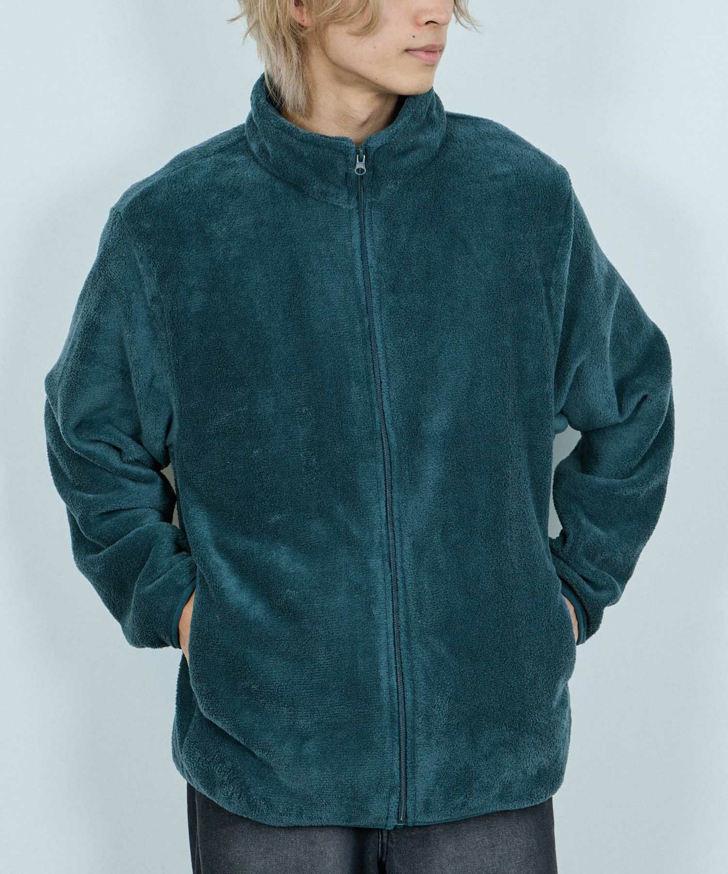 NAVY  シャギーフリースジップジャケット メンズ商品サムネイル-6