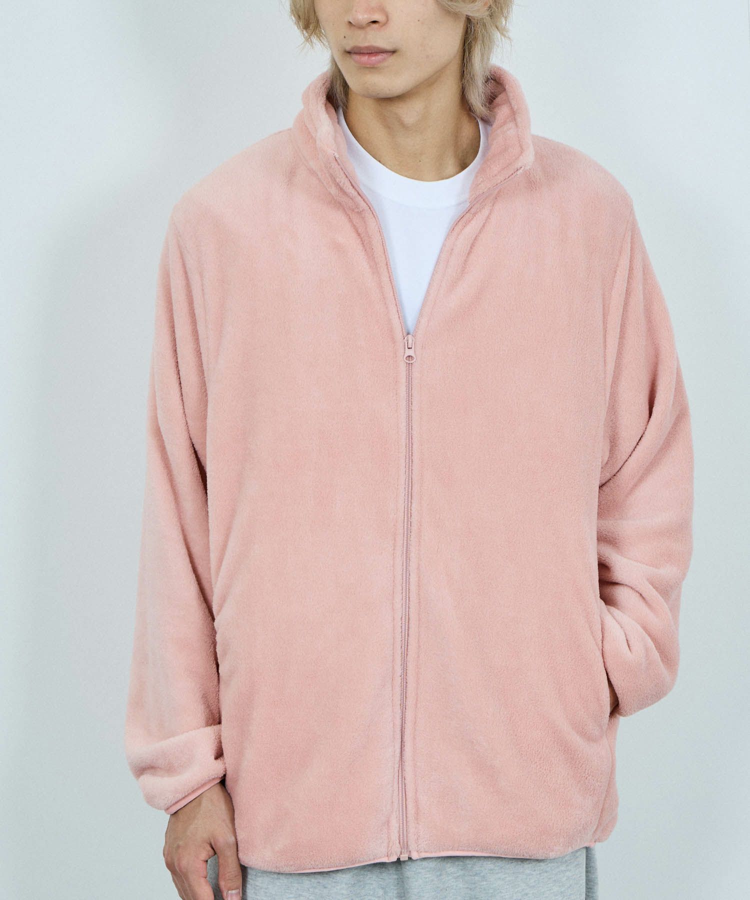 NAVY  シャギーフリースジップジャケット メンズ商品サムネイル-11