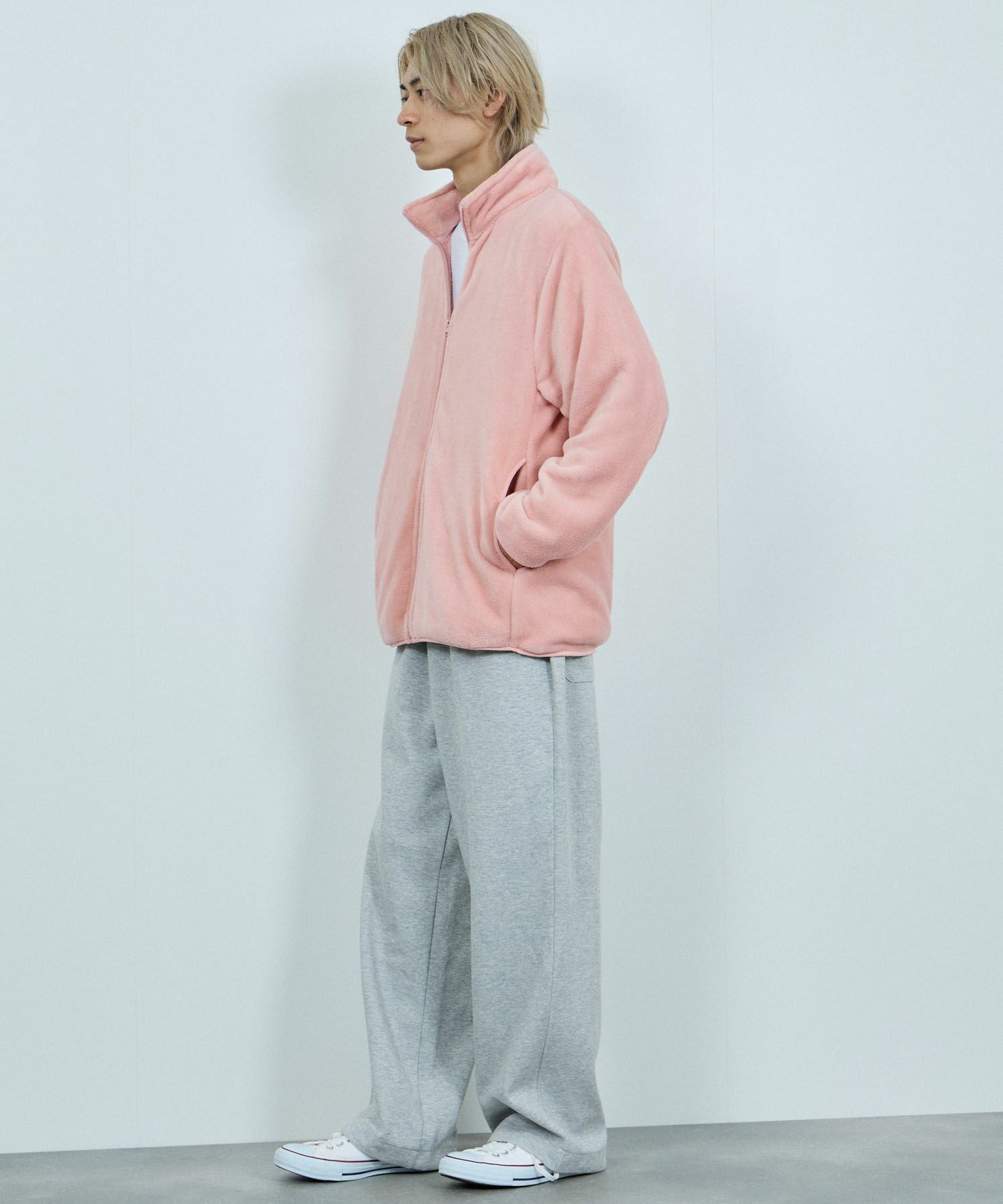 NAVY シャギーフリースジップジャケット メンズ