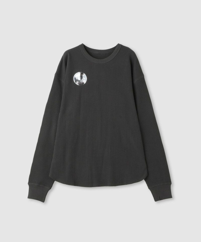nAvy  リラックスフィット ワッフルクルーネック長袖Tシャツ レディース メール便 対応商品商品画像-1