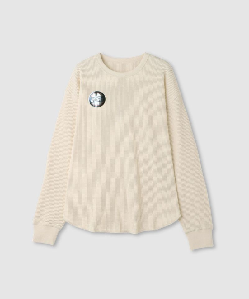 nAvy  リラックスフィット ワッフルクルーネック長袖Tシャツ レディース メール便 対応商品商品画像-2