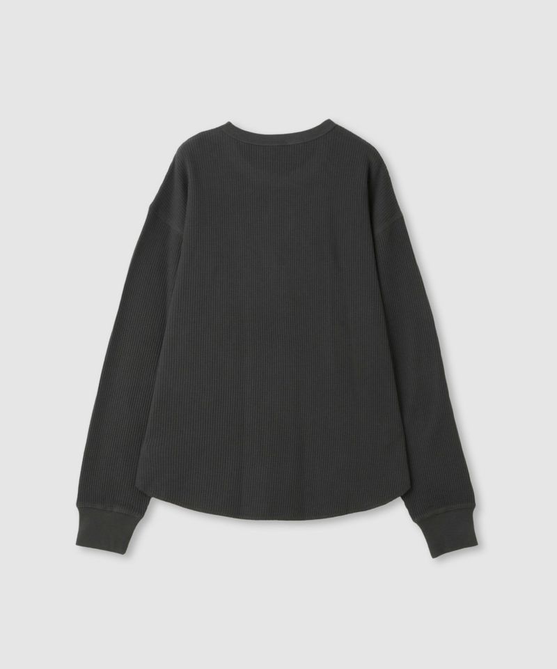 nAvy  リラックスフィット ワッフルクルーネック長袖Tシャツ レディース メール便 対応商品商品画像-5