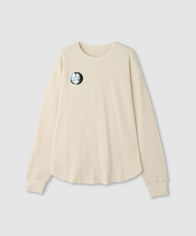 [値下げ]nAvy  リラックスフィット ワッフルクルーネック長袖Tシャツ レディース メール便 対応商品商品画像-22