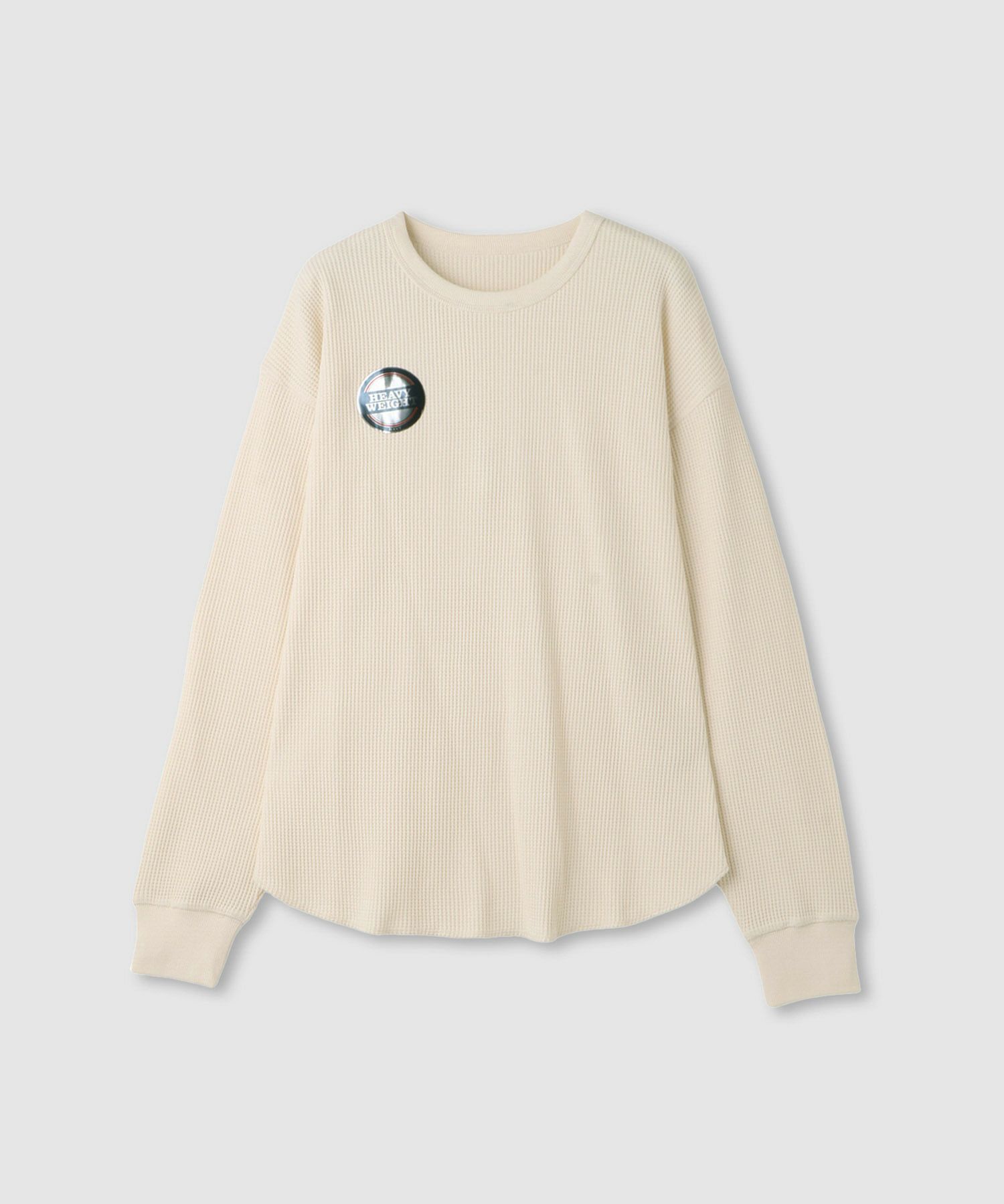 nAvy リラックスフィット ワッフルクルーネック長袖Tシャツ レディース メール便 対応商品