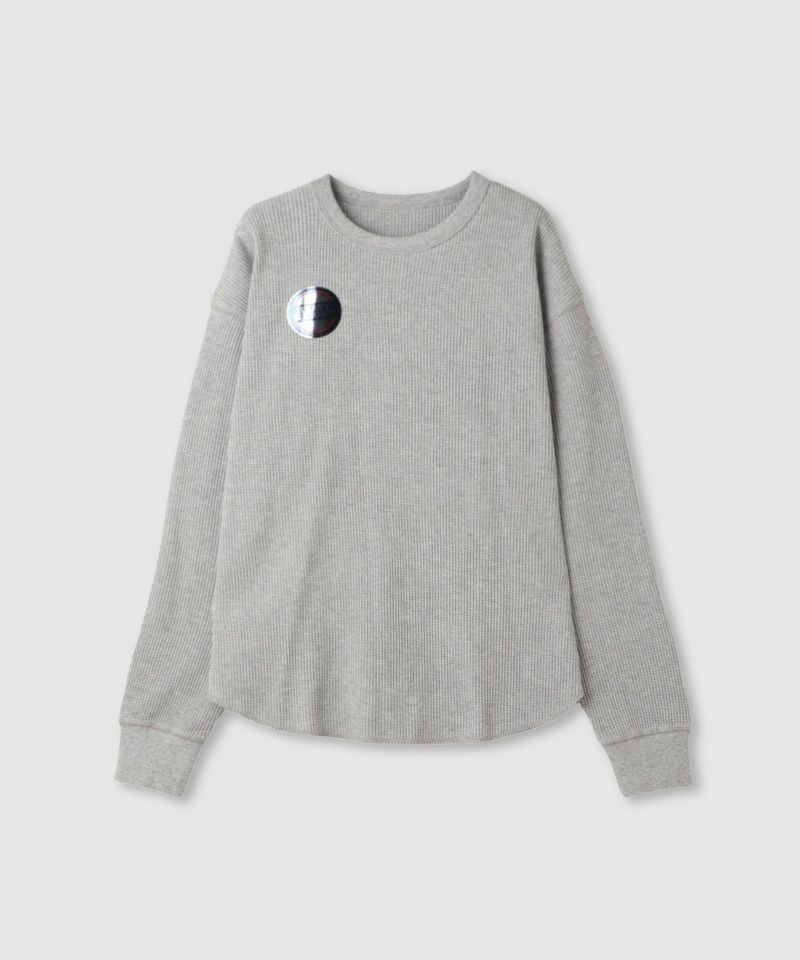 [値下げ]nAvy  リラックスフィット ワッフルクルーネック長袖Tシャツ レディース メール便 対応商品商品画像-23