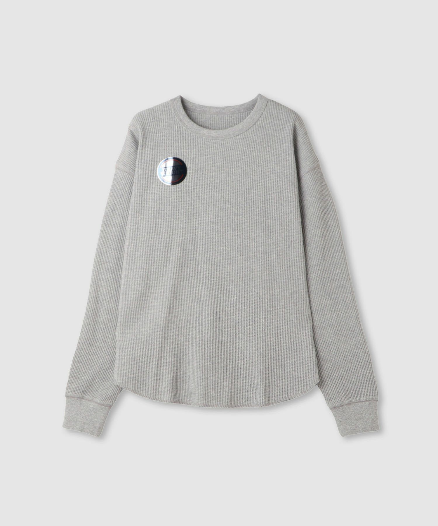 nAvy リラックスフィット ワッフルクルーネック長袖Tシャツ レディース メール便 対応商品