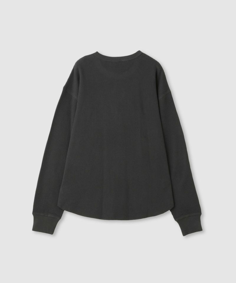 [値下げ]nAvy  リラックスフィット ワッフルクルーネック長袖Tシャツ レディース メール便 対応商品商品画像-25