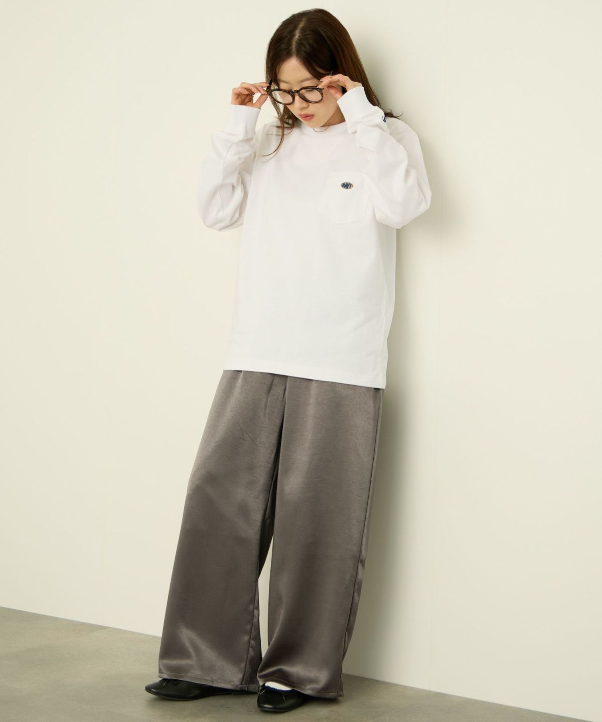 nAvy リラックスフィット ヘビーウェイト長袖Tシャツ レディース メール便 対応商品