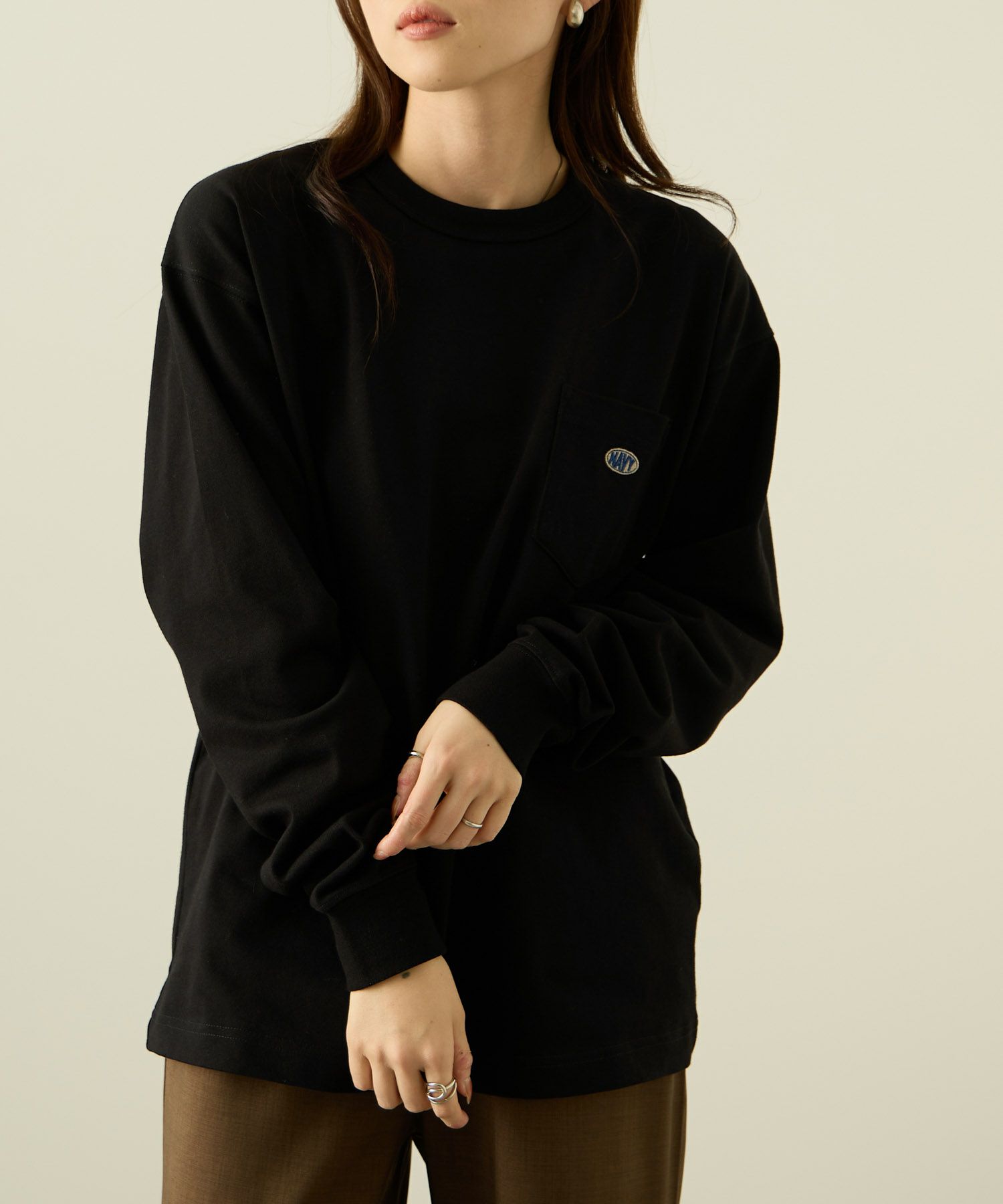 nAvy  リラックスフィット ヘビーウェイト長袖Tシャツ レディース メール便 対応商品商品サムネイル-11