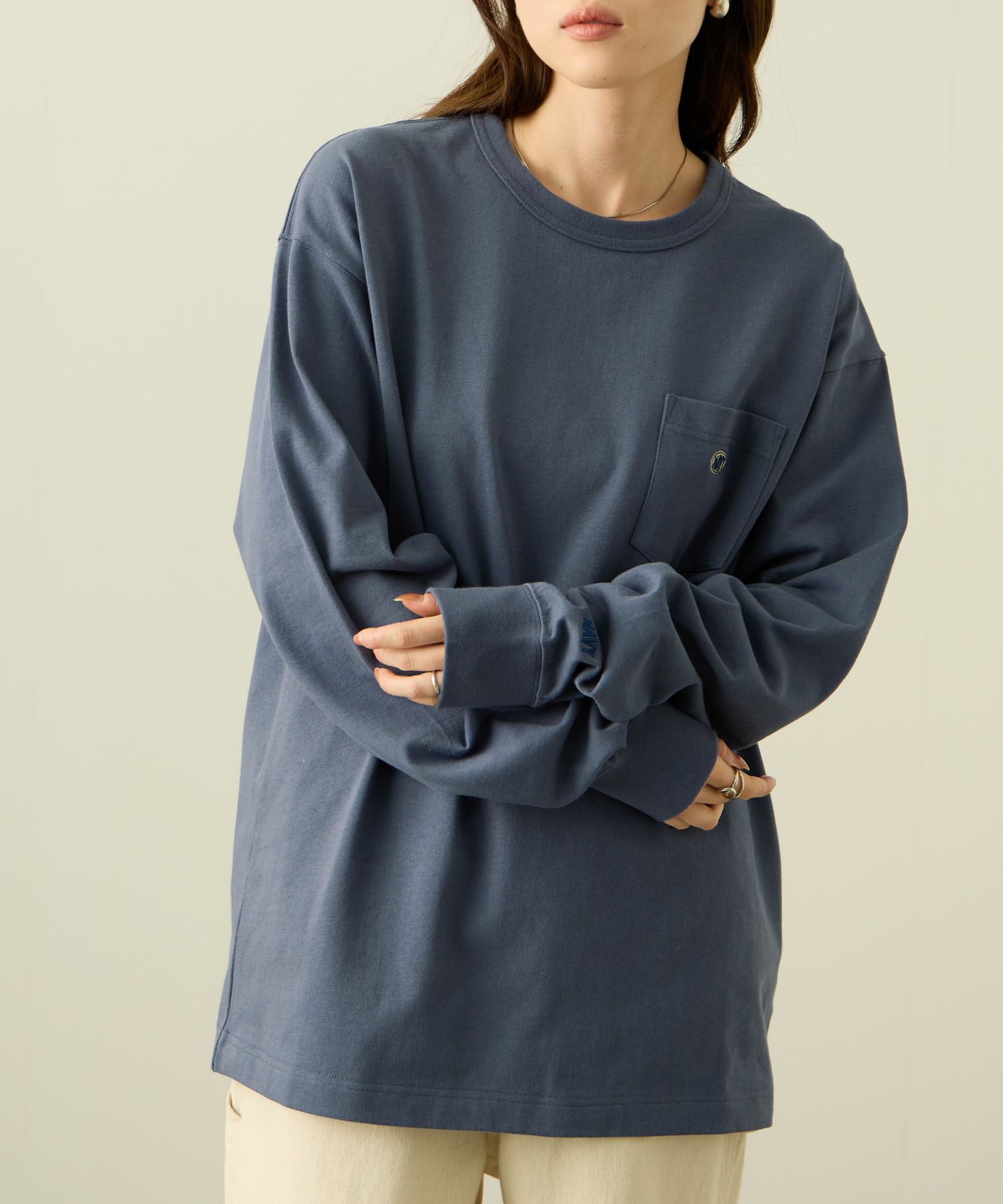 nAvy  リラックスフィット ヘビーウェイト長袖Tシャツ レディース メール便 対応商品商品サムネイル-14