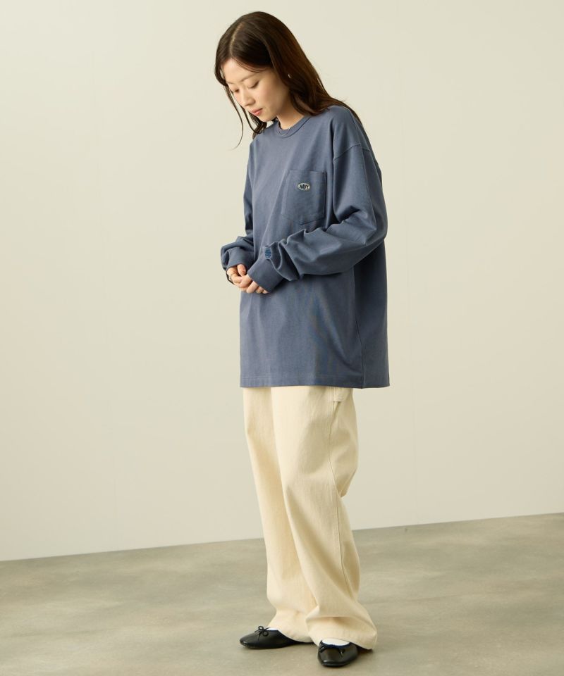 [値下げ]nAvy  リラックスフィット ヘビーウェイト長袖Tシャツ レディース メール便 対応商品商品画像-17