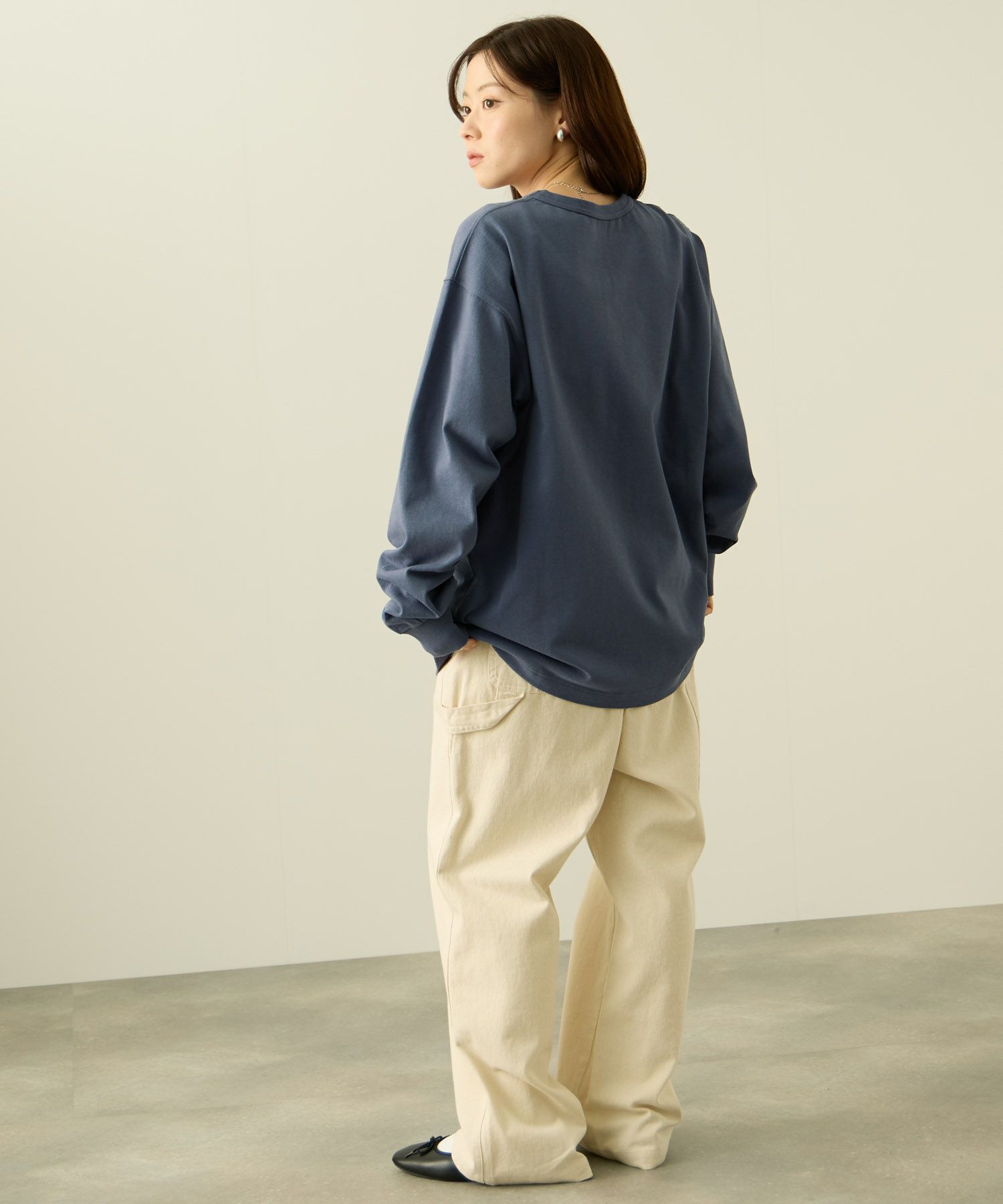 nAvy リラックスフィット ヘビーウェイト長袖Tシャツ レディース メール便 対応商品