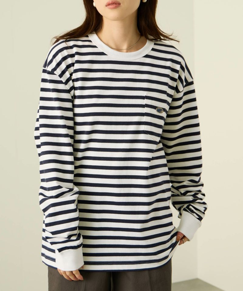 [値下げ]nAvy  リラックスフィット ヘビーウェイト長袖Tシャツ レディース メール便 対応商品商品画像-19