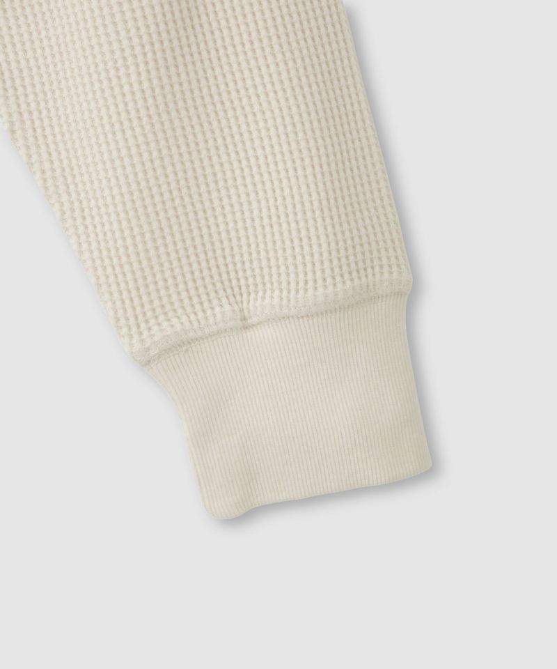 nAvy  リラックスフィット ワッフルヘンリーネック長袖Tシャツ レディース メール便 対応商品商品画像-7